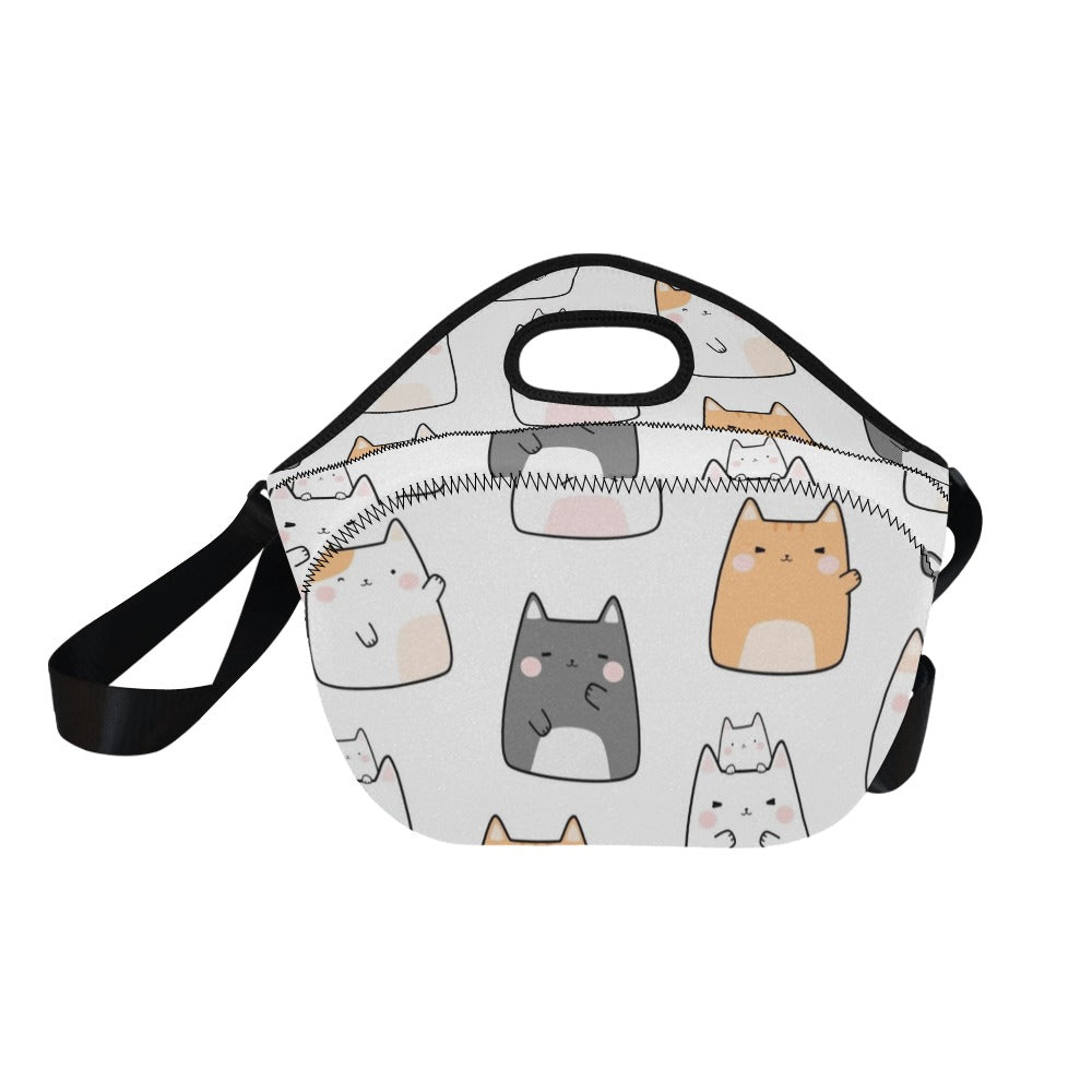 Cats - Neoprene Lunch Bag Neoprene Lunch Bag Printed Offshore