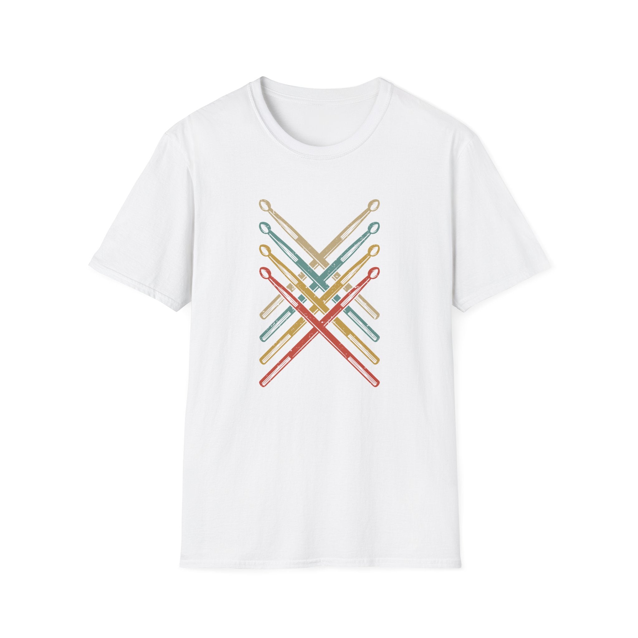 Retro Drumsticks - Unisex Softstyle T-shirt