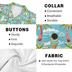 Summer Surf Men's Short Sleeve Hawaiian Shirt Men's Hawaiian Shirt (New) Printed Offshore Surf