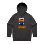It Might Be Time To Rewind, Cassette Tape - Womens Hoodie Coal Womens Hoodie Music Printed In Australia Retro