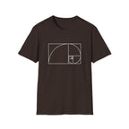Fibonacci Unisex Softstyle T-Shirt Dark Chocolate T-Shirt Australian Printer Maths Science