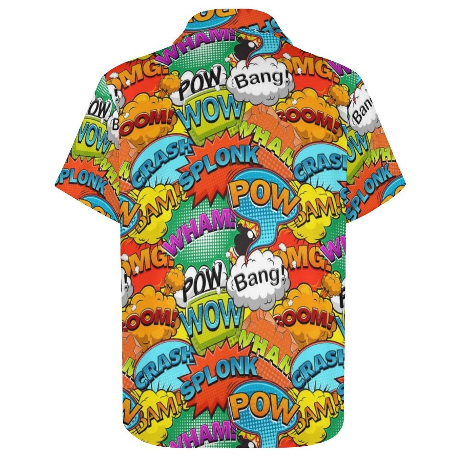 Comic Book 2 Women's Short-Sleeve Button Up Shirt comic Printed Offshore