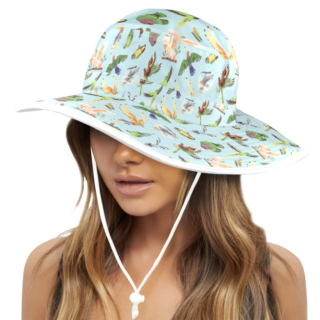 Parrots Wide Brim Bucket Hat Wide Brim Bucket Hat Birds Printed Offshore