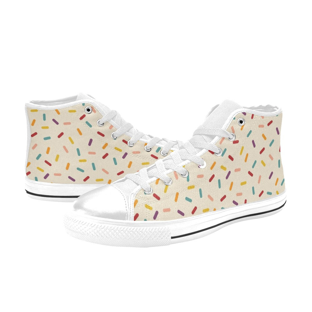 Sprinkles Men's High Top Canvas Shoes Men's Classic High Top Canvas Shoes Printed Offshore