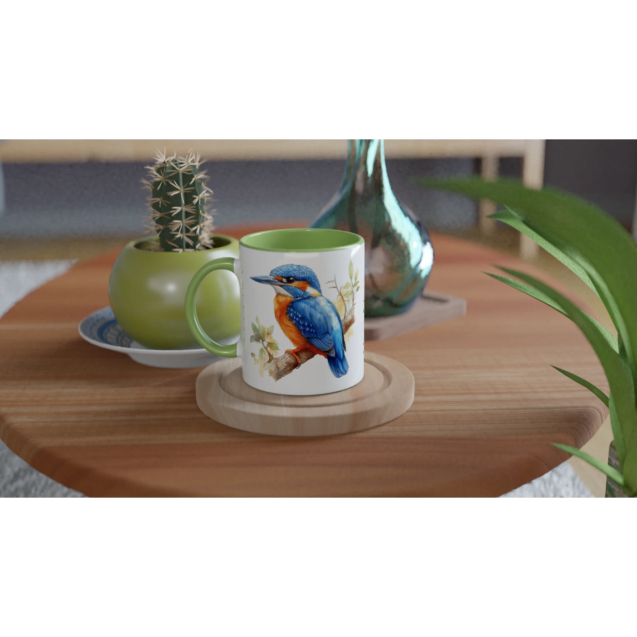 Personalise - Kingfisher, Australian Birds - 11oz Ceramic Mug Personalised 11oz Mug animal Globally Fulfilled