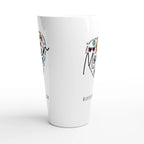 Personalise - Mother Heart Message - White Latte 17oz Ceramic Mug Personalised Latte Mug customise Globally Fulfilled Love Mum Name personalise