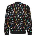 Fun Space Men's Casual Zip‑Up Bomber Jacket