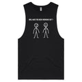 Bro, Have You Been Working Out, Stick Figures - Tank Top Tee Black Drop Arm Tank Top Fitness Printed In Australia