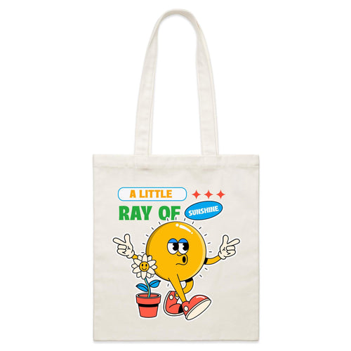 A Little Ray Of Sunshine - Parcel Canvas Tote Bag Default Title Small Tote Bag Positivity Printed In Australia