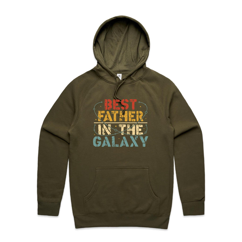 Best Father In The Galaxy - Mens Hoodie Army Mens Hoodie Dad Printed In Australia