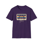 Turning 50, Best Of 1976, Cassette Tape Unisex Softstyle T-Shirt Purple Unisex Adult T-shirt Australian Printer Birthday Music Retro