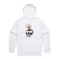 Coffee Skull Men's AS Colour Hoodie White Mens Hoodie Coffee Printed In Australia