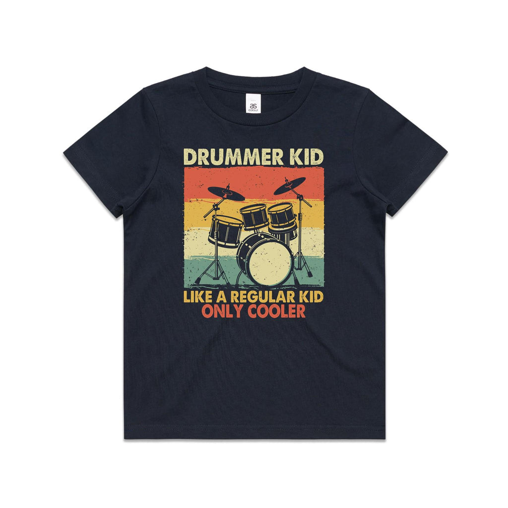 Drummer Kid - Kids Youth Staple Tee