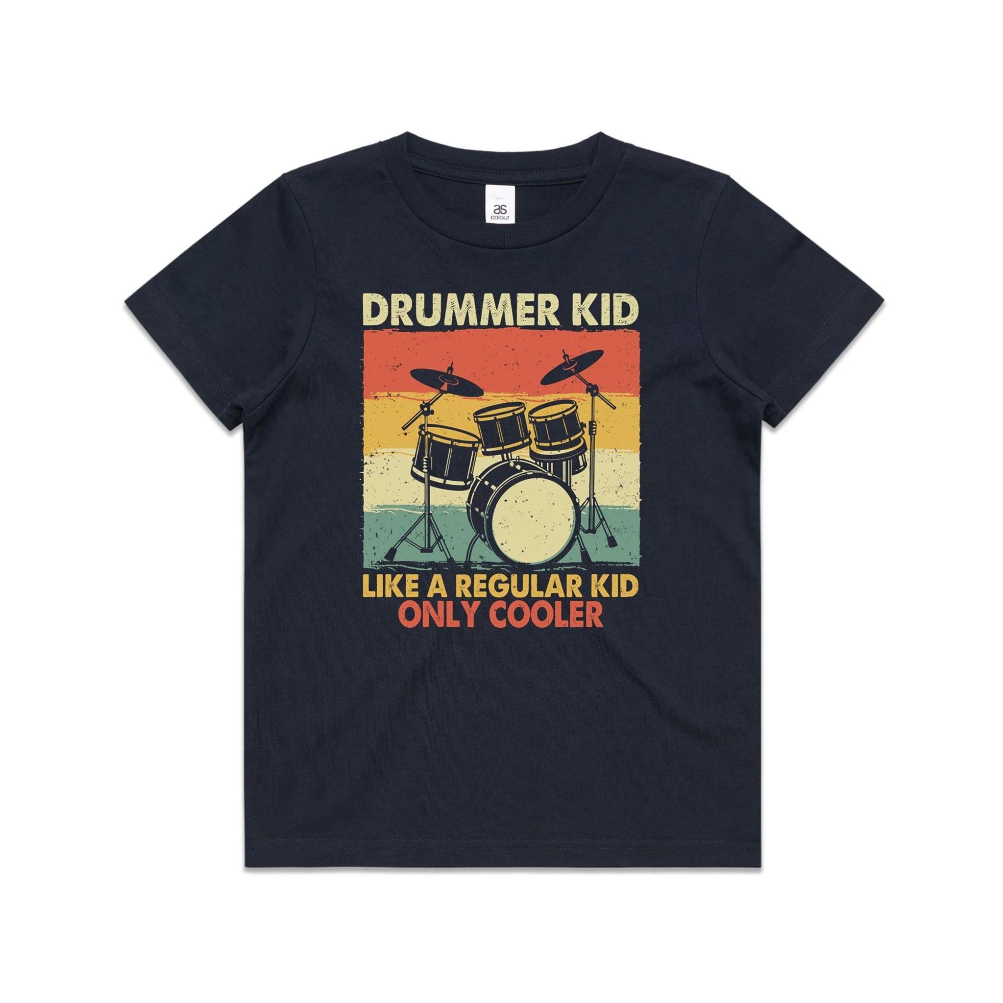 Drummer Kid - Kids Youth Staple Tee