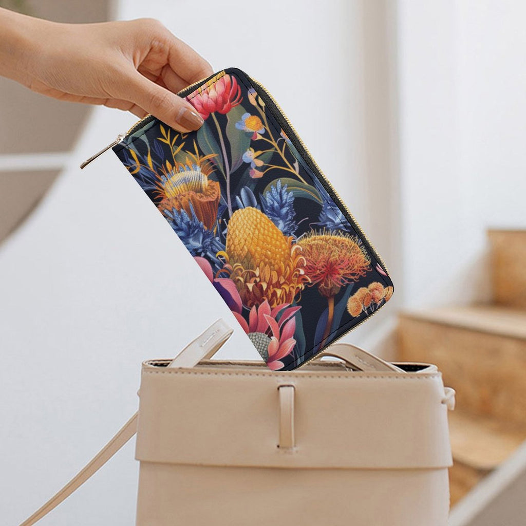 Australian Native Flowers -  PU Leather Wallet
