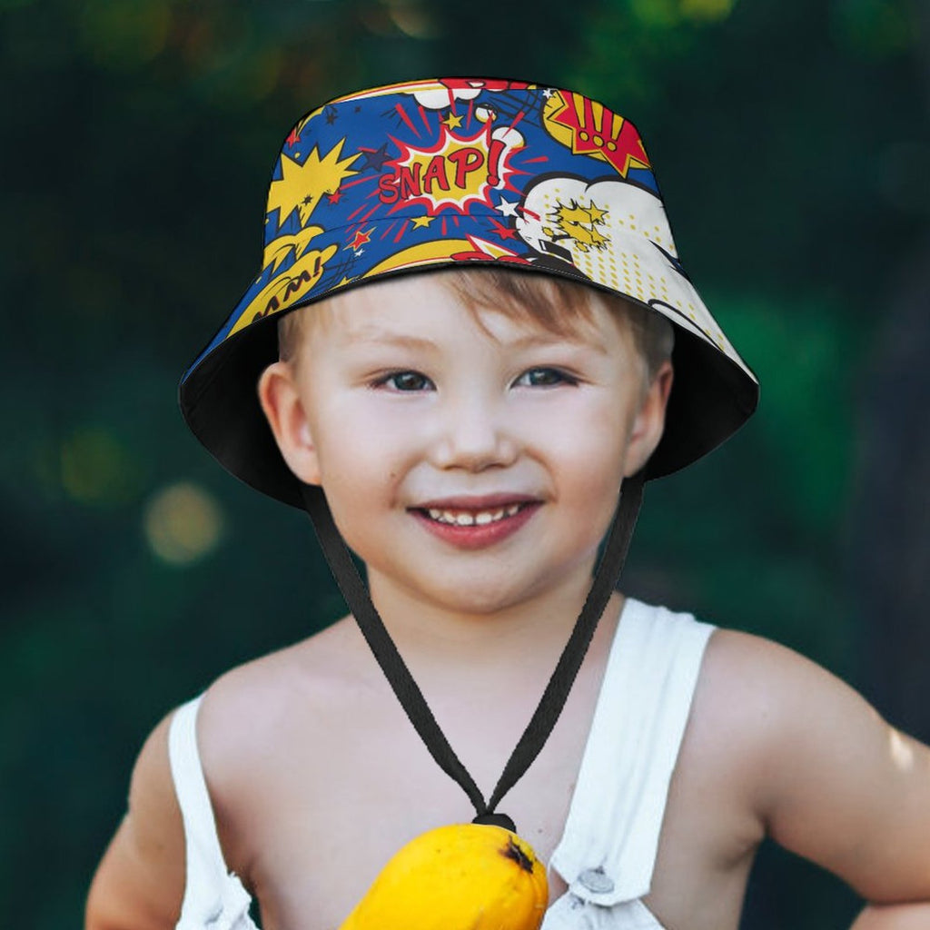Blue Comic Book - Kids Bucket Hat