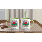Personalise - We Appreciate You, Teacher, Apple - White 11oz Ceramic Mug with Colour Inside Personalised 11oz Mug
