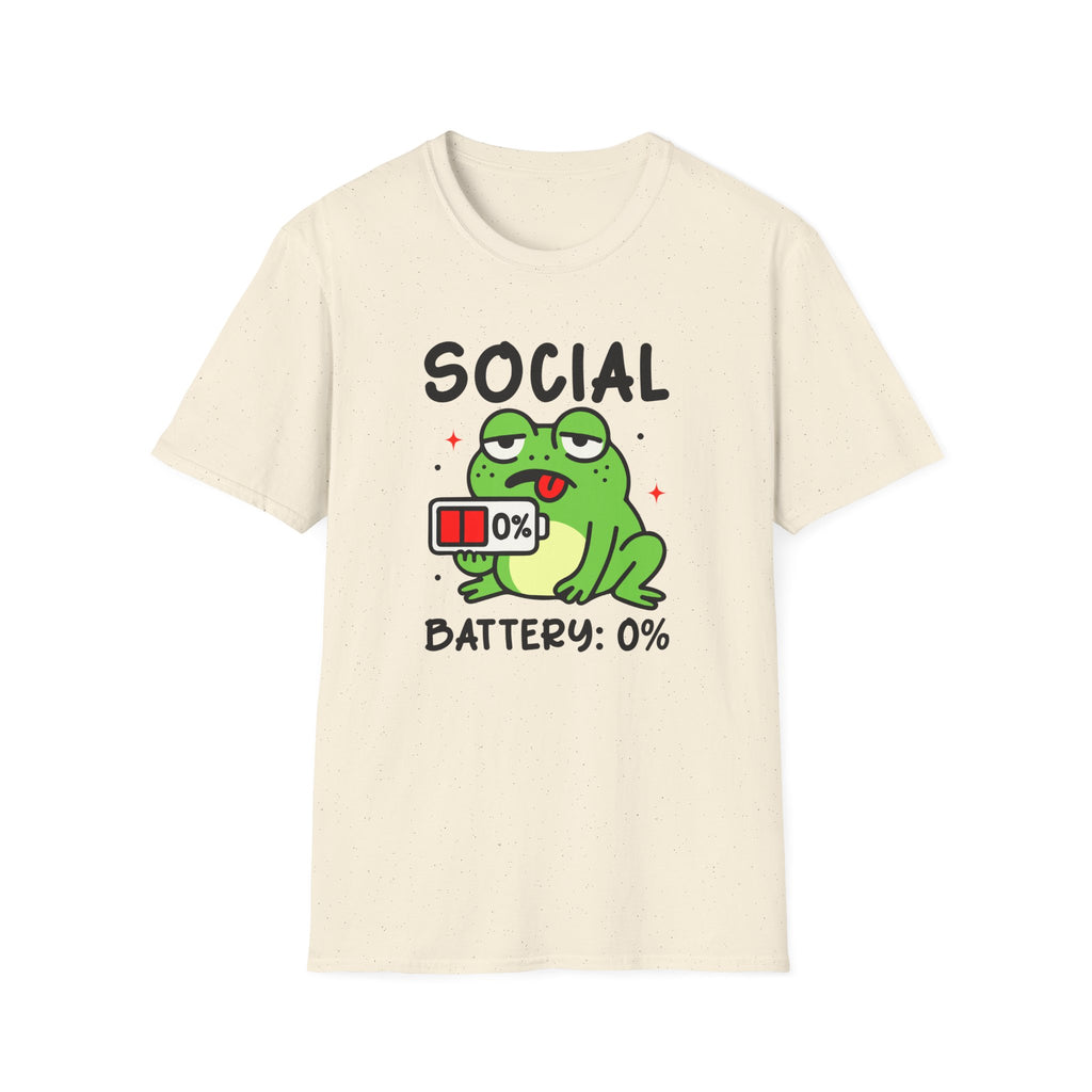 Frog, Social Battery - Unisex Softstyle T-Shirt