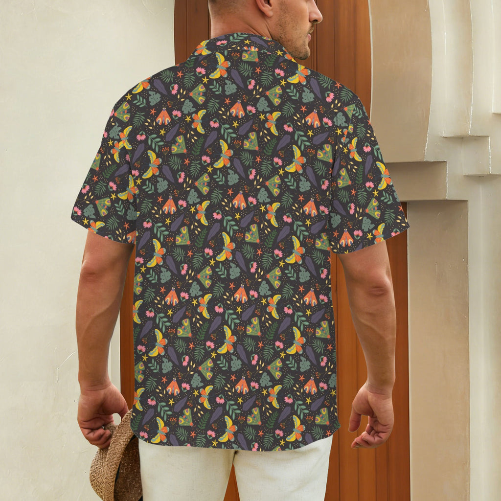 Dark Butterfly - Men's Short Sleeve Hawaiian Shirt