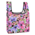 Pink Floral Collapsible Shopping Bag white One size Foldable Shopping Bag Printed Offshore