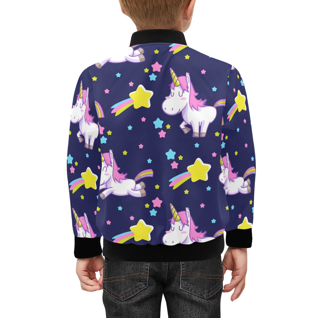 Rainbow Unicorn Kids Bomber Jacket Kids Bomber Jacket animal Printed Offshore