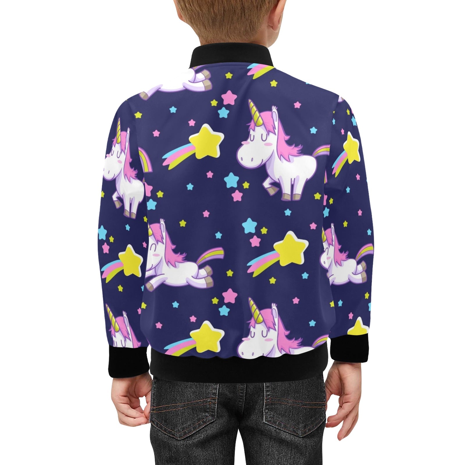 Rainbow Unicorn Kids Bomber Jacket Kids Bomber Jacket animal Printed Offshore