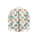 Cute Cat Faces Kids Bomber Jacket XL Kids Bomber Jacket animal Printed Offshore