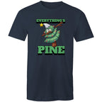 Everything's Pine, Christmas - Mens T-Shirt Navy Mens Christmas T-shirt Christmas Printed In Australia