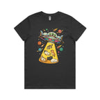 UFO Cat Abduction Women's AS Colour T-shirt Coal Womens T-shirt animal Printed In Australia Sci Fi