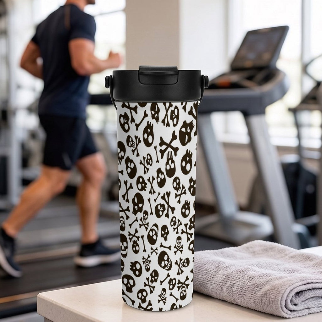Skull And Crossbones 20oz Tea Tumbler with Carry Handle