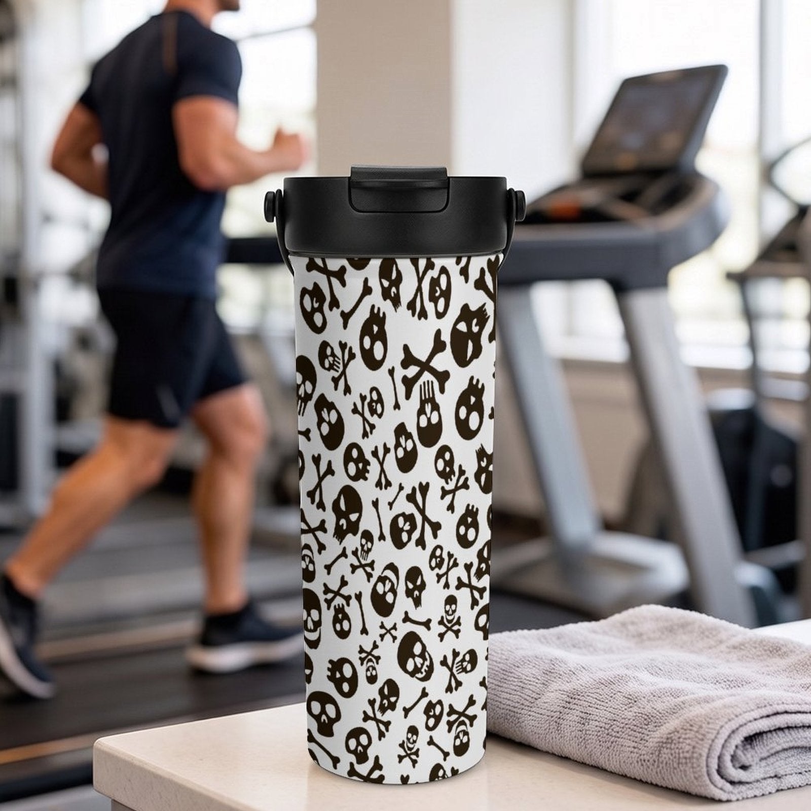 Skull And Crossbones 20oz Tea Tumbler with Carry Handle