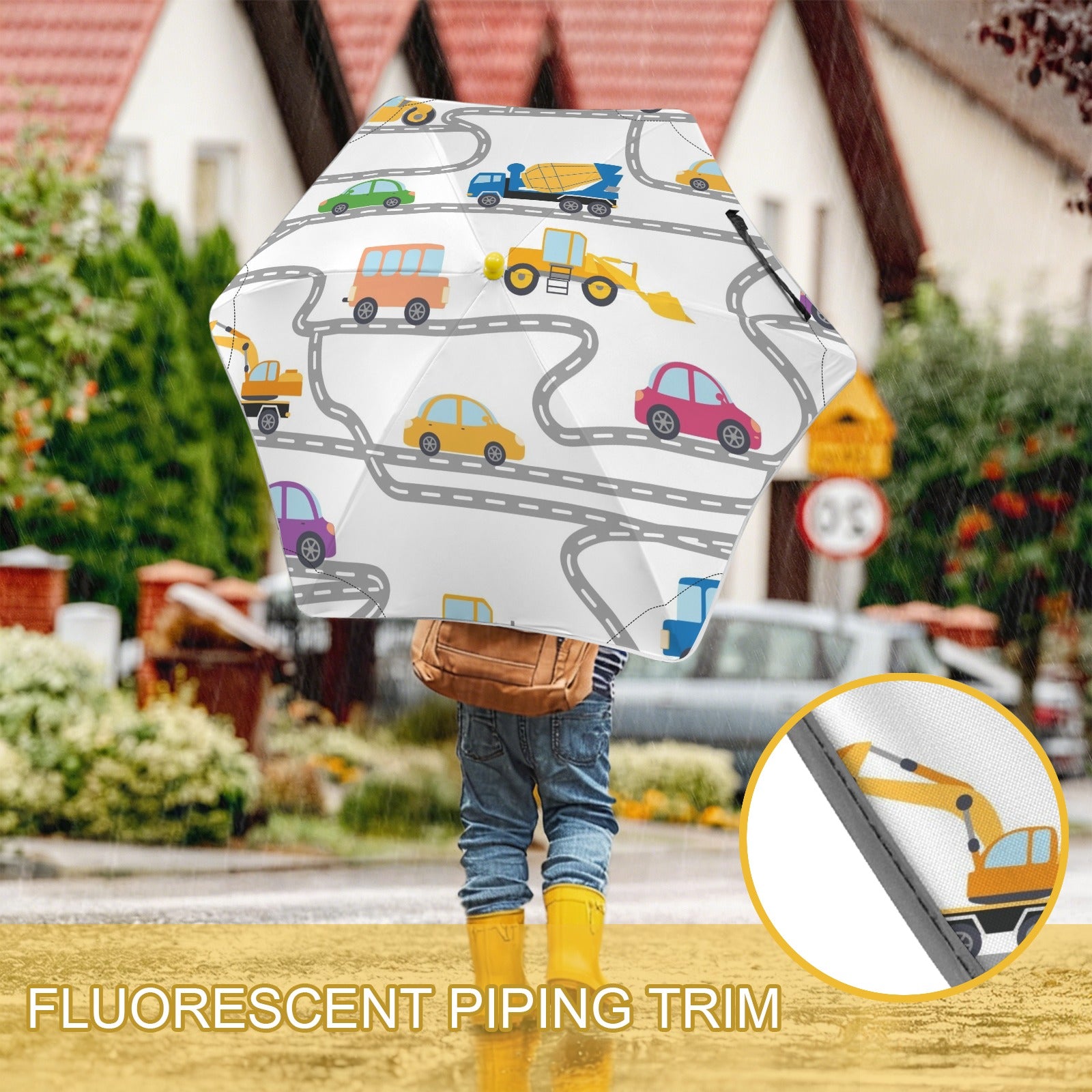 On The Road Kids Safe Round Corner Umbrella Kids Safe Round Corner Umbrella Printed Offshore