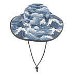 Japanese Waves Wide Brim Bucket Hat Wide Brim Bucket Hat Ocean Printed Offshore