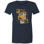 Retro Christmas Cards - Womens T-shirt