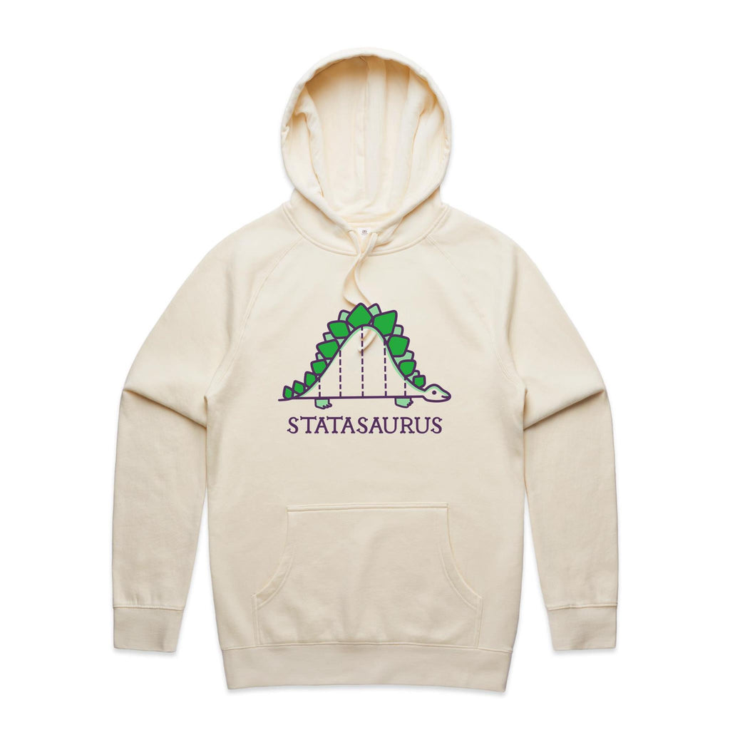 Statasaurus, Maths - Mens Hoodie Ecru Mens Hoodie Maths Printed In Australia