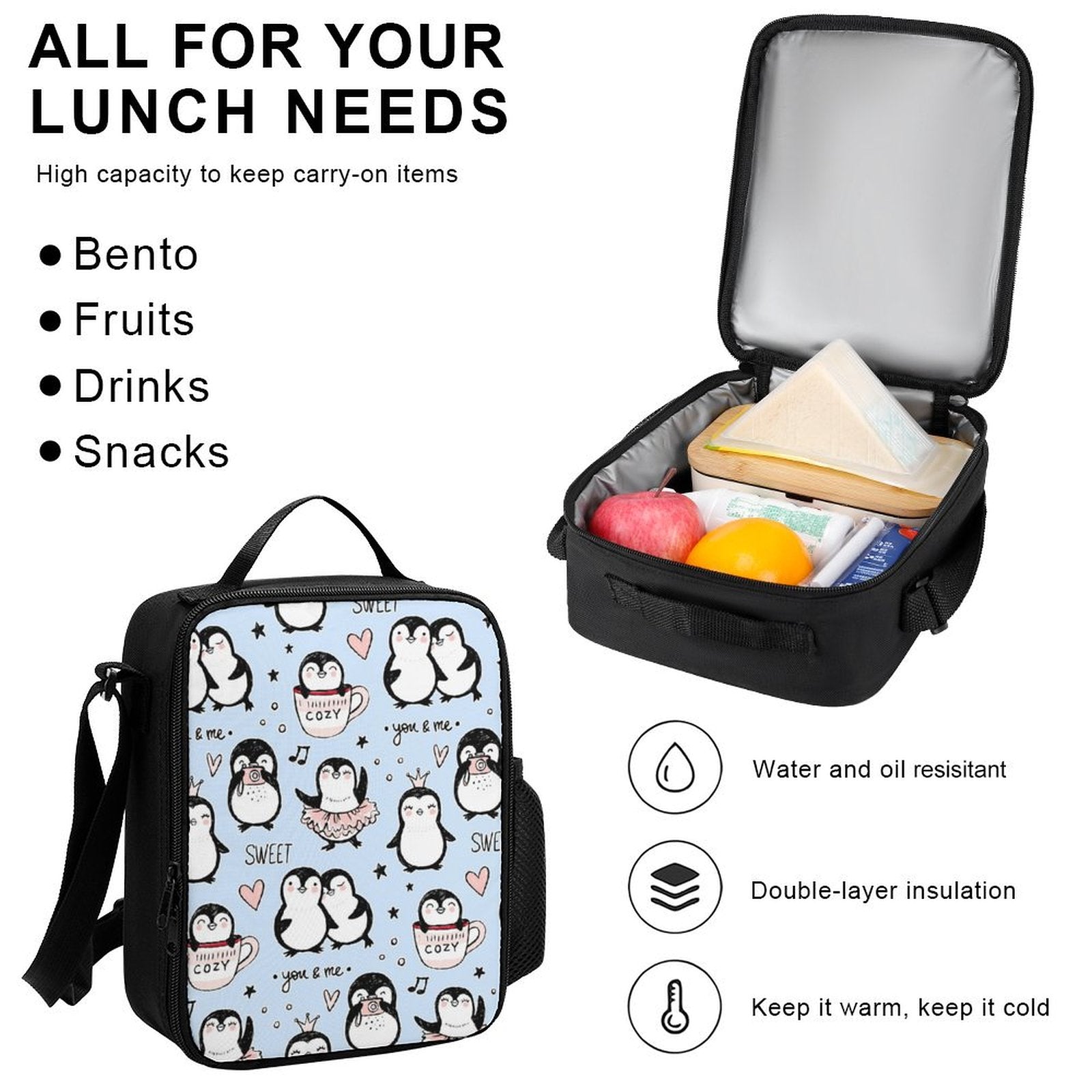 Penguin Love - Three Piece Backpack Set