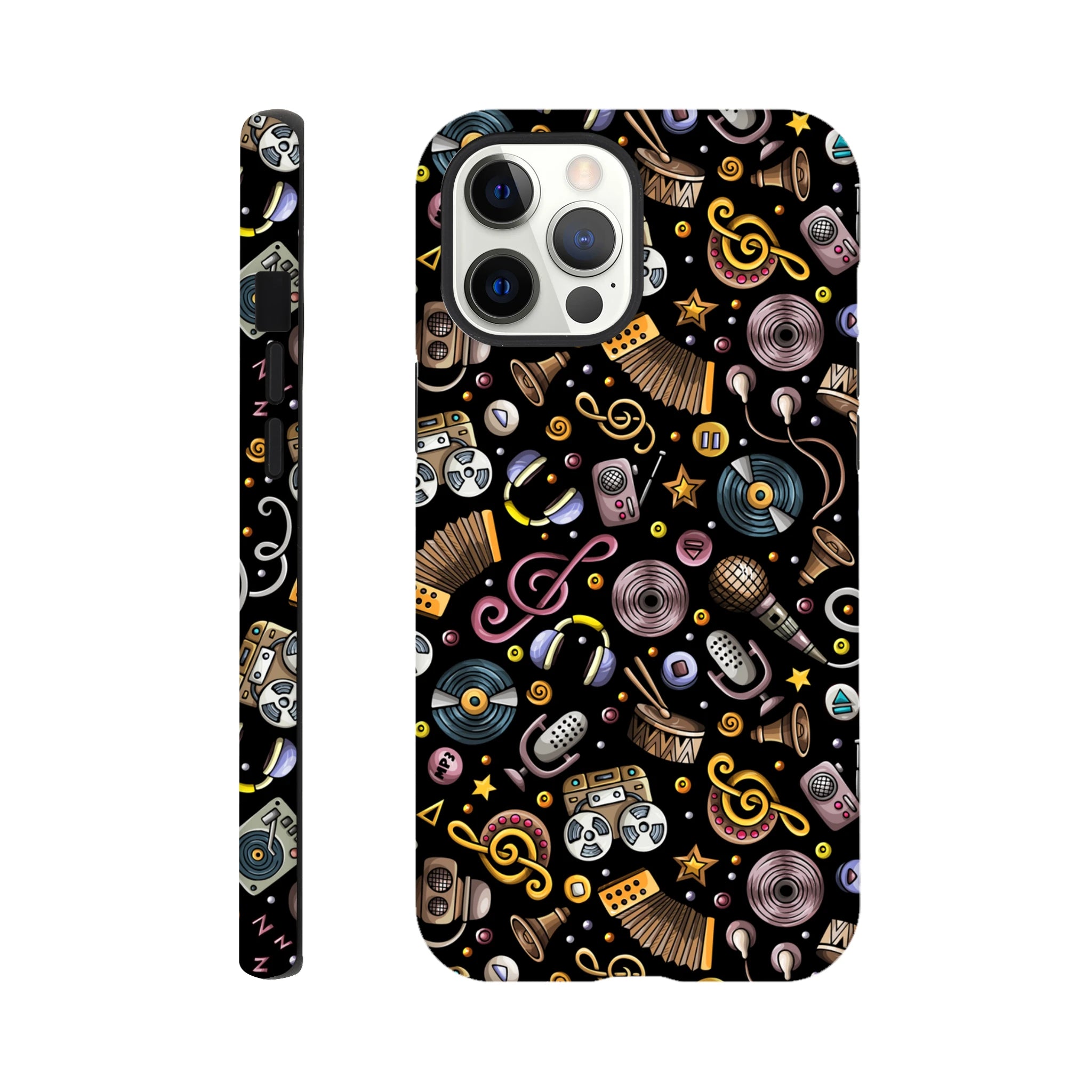 Retro Music Mix - Apple iPhone Tough case iPhone 12 Pro Max iPhone Tough Case Globally Fulfilled Music