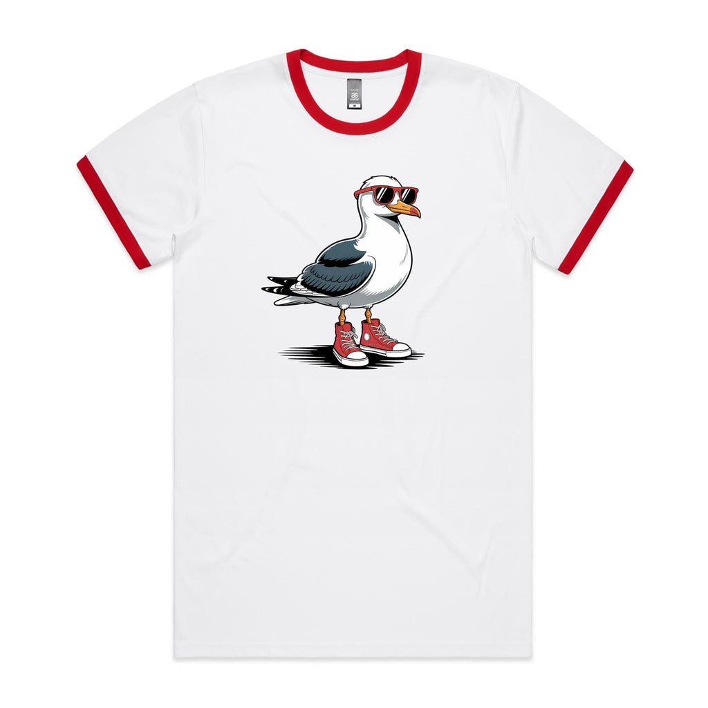 Seagull With Sunglasses And High Tops AS Colour Staple Ringer Tee