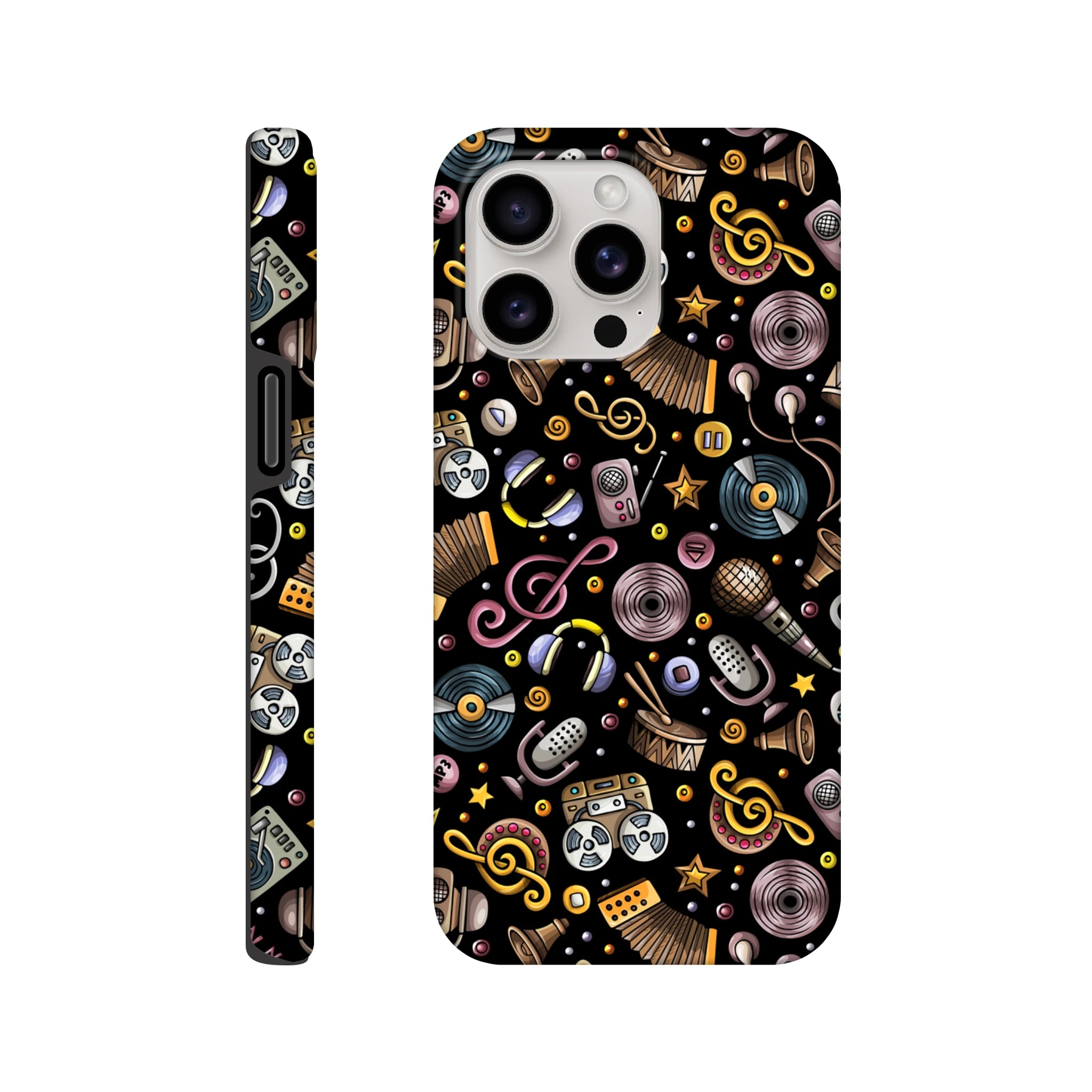 Retro Music Mix - Apple iPhone Tough case iPhone 15 Pro Max iPhone Tough Case Globally Fulfilled Music