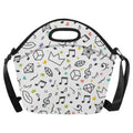Music Time Neoprene Lunch Bag One Size Neoprene Lunch Bag Music Printed Offshore