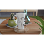 Personalised Mummy Needs A Coffee White Latte 17oz Ceramic Mug Personalised Latte Mug Globally Fulfilled Mum