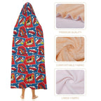 Comic Book Cells Kids Hooded Blanket 100cm x 130cm Kids Hooded Blanket comic Printed Offshore