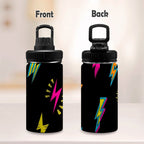 Fun Lightning - Kids Water Bottle with Chug Lid (12 oz) Kids Water Bottle with Chug Lid comic Printed Offshore