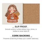 Coffee Is Always A Good Idea - Ceramic Coasters (Square) Ceramic Coasters Coffee Printed Offshore