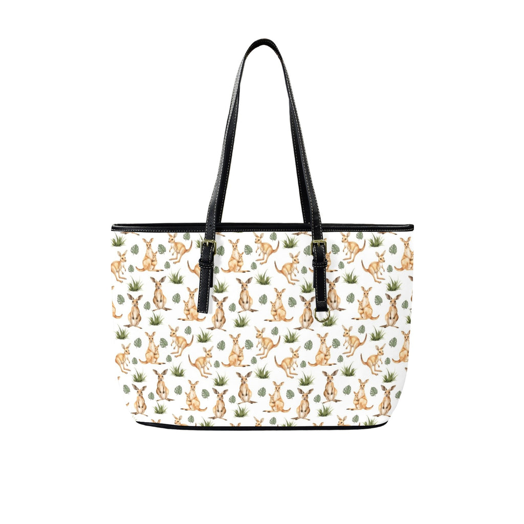 Kangaroos PU Leather Tote Bag Large