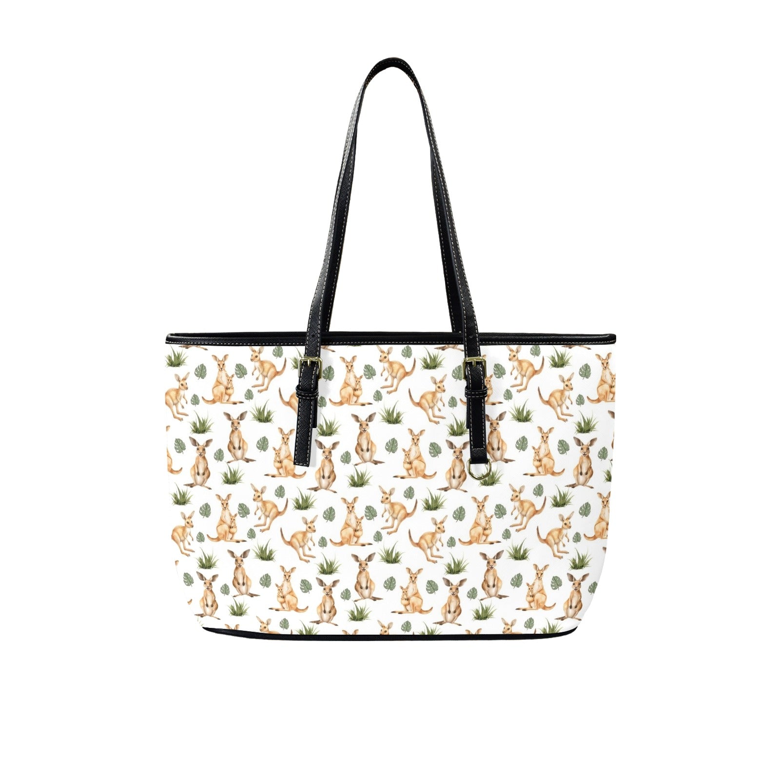 Kangaroos PU Leather Tote Bag Large