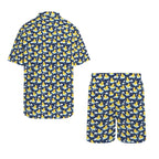 Rubber Ducks On Dark Men's Hawaiian Shirt & Shorts Set