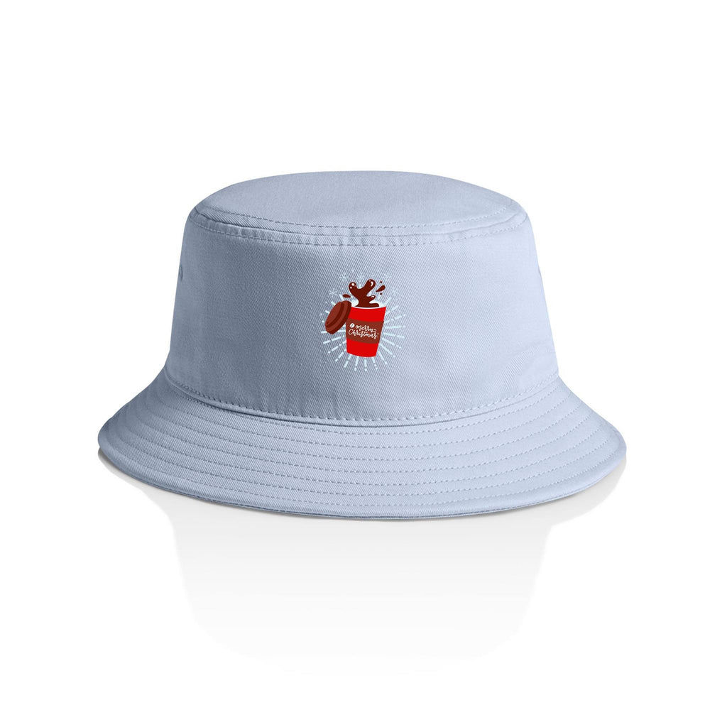 Christmas Coffee - Christmas AS Colour Bucket Hat Powder One Size Christmas Bucket Hat Christmas Printed In Australia