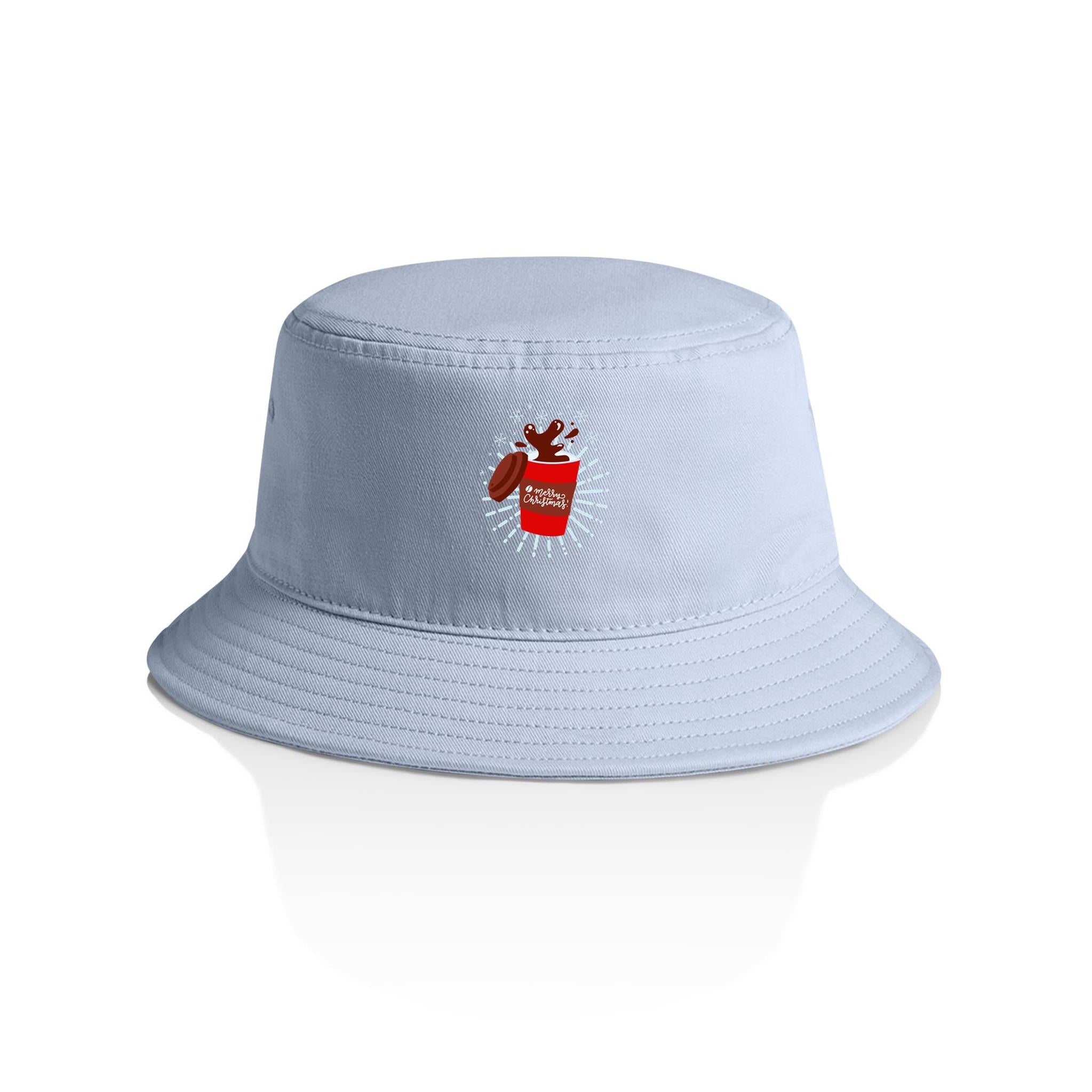 Christmas Coffee - Christmas AS Colour Bucket Hat Powder One Size Christmas Bucket Hat Christmas Printed In Australia