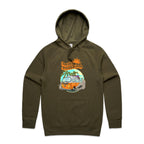 Hello Sunshine, Beach Van - Mens Hoodie Army Mens Hoodie Printed In Australia Summer